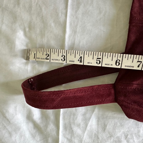 NWT INTERMIX Swede Burgundy Wine colour designer Dress size 2 - Picture 10 of 15